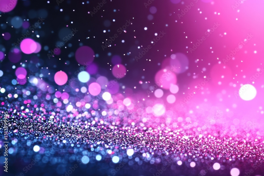 Sparkling Pink and Purple Glitter with Soft Bokeh Sparkling Pink and Purple Glitter with Soft Bokeh