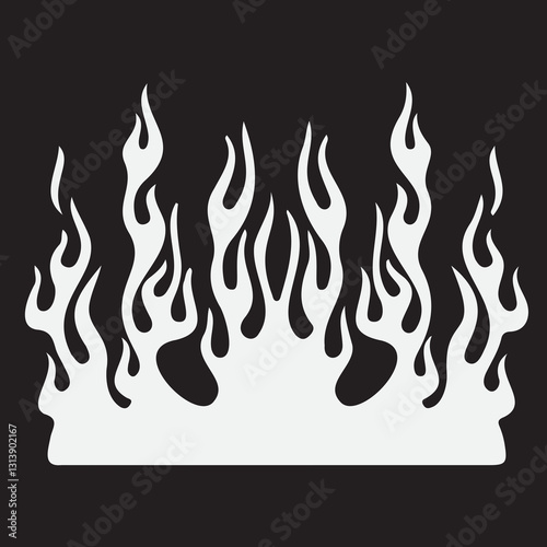 vector illustration of a burning fire