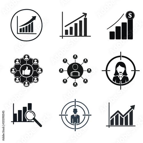 Digital Marketing Line Icons. Social Media, and Online Marketing Icon Set