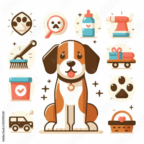 pet, happy, animal, dog, cute, puppy, domestic, adorable, portrait, canine, isolated, breed, looking, purebred, white, sitting, background, doggy, friendly, young, friendship, playful, mammal, pedigre