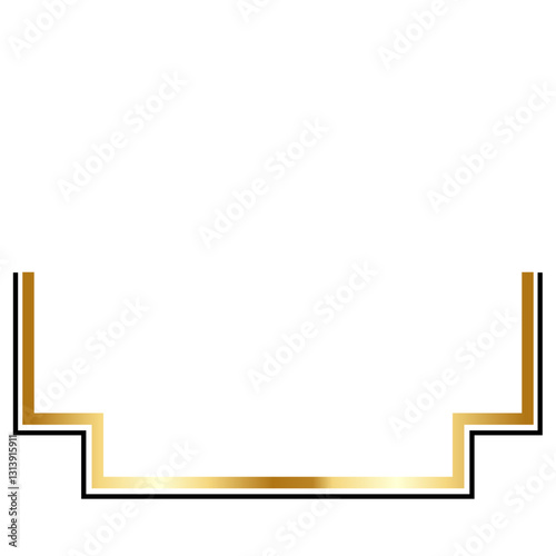 Gold bottom frame line