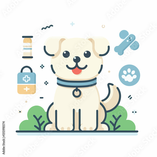 pet, happy, animal, dog, cute, puppy, domestic, adorable, portrait, canine, isolated, breed, looking, purebred, white, sitting, background, doggy, friendly, young, friendship, playful, mammal, pedigre