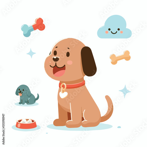 pet, happy, animal, dog, cute, puppy, domestic, adorable, portrait, canine, isolated, breed, looking, purebred, white, sitting, background, doggy, friendly, young, friendship, playful, mammal, pedigre