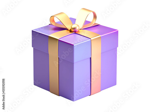 3D render gift box present