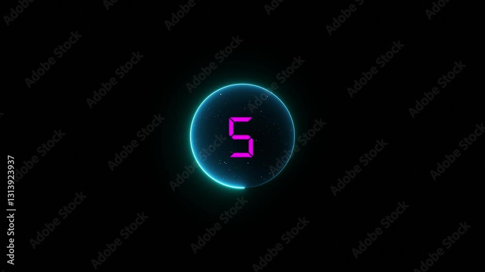 10 Secs Countdown Timer. neon numbers from 10 to 0 count animation on black background. 4K clear real time countdown flashing animation. 10 Secs Countdown Timer. neon numbers from 10 to 0 count animation on black background. 4K clear real time countdown flashing animation.