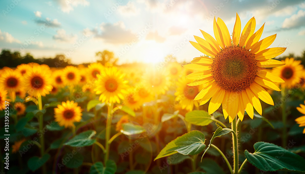 Obraz premium field of sunflowers