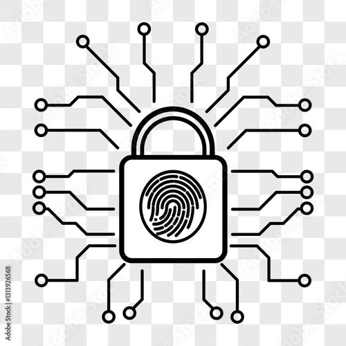 Vector illustration cyber security icon