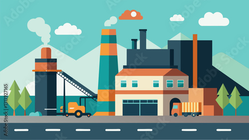 From the outside the coal processing plant appeared nondescript but inside it was a bustling hub of activity vital to the industrys production and. Vector illustration