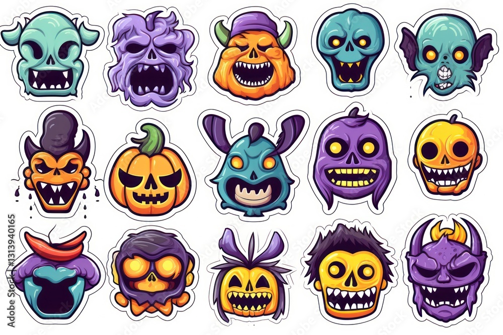 A Collection of 16 Unique Halloween-Themed Emoticon Faces A Collection of 16 Unique Halloween-Themed Emoticon Faces
