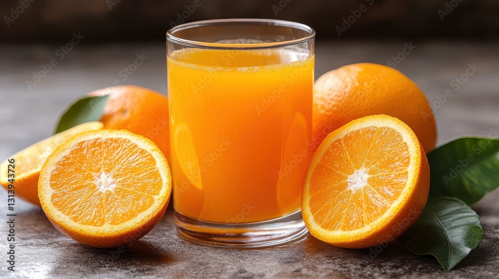 glass of orange juice and sliced orange isolated on transparent background glass of orange juice and sliced orange isolated on transparent background