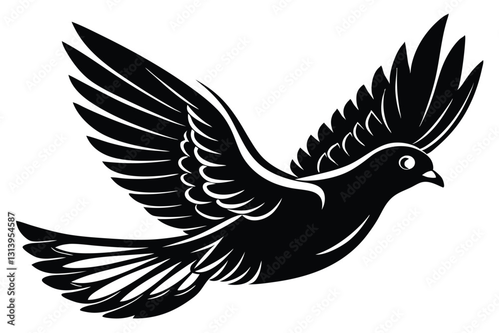 Fototapeta premium flying dove silhouette