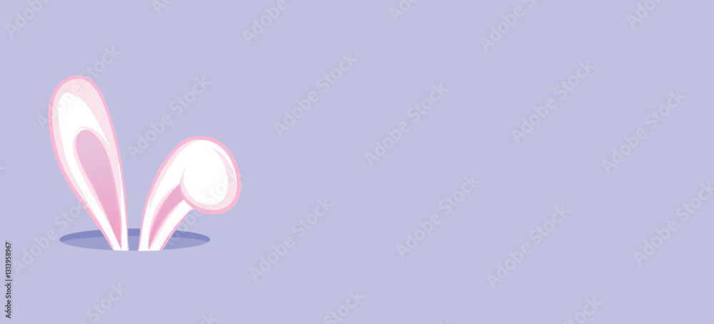Easter sale banner with empty space. Rabbit ears. Easter sale banner with empty space. Rabbit ears.