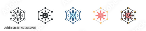 Organism Icon Set Multiple Style Collection