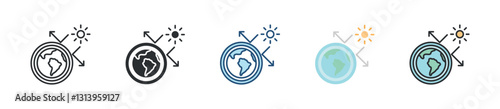 Atmosphere Icon Set Multiple Style Collection