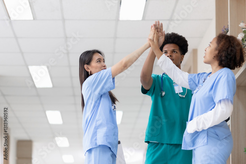 A group of medical students are happily discussing their future dreams.