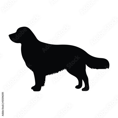 shaggy dog ​​silhouette