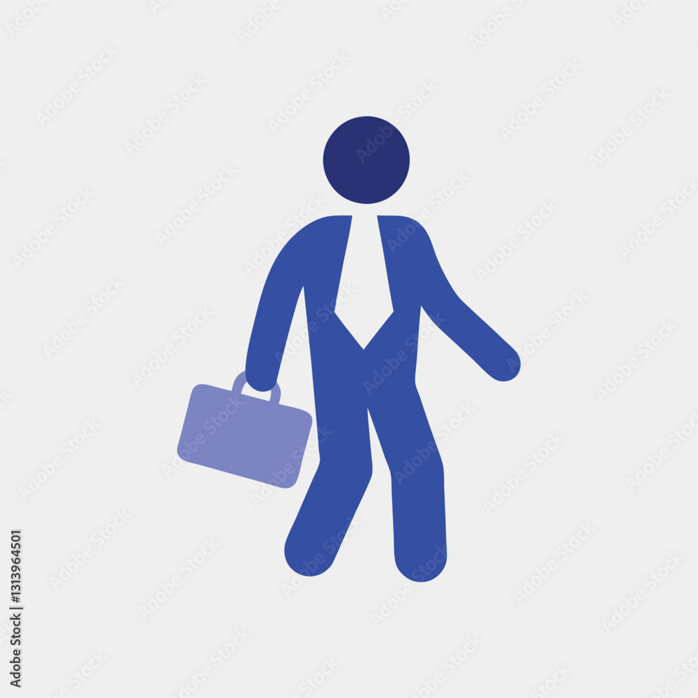 A flat-vector-icon-of-a-professional-businessman. A flat-vector-icon-of-a-professional-businessman.