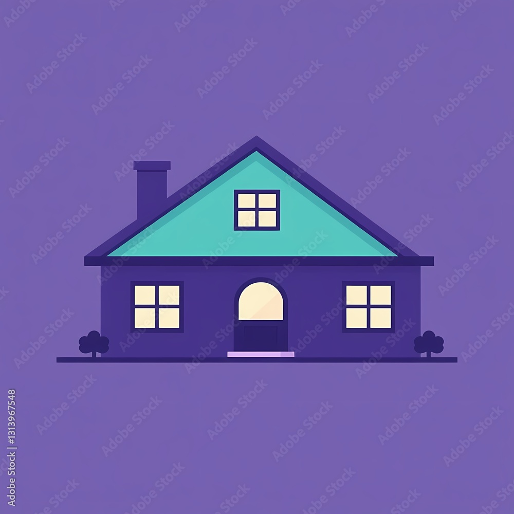 Cozy Home Illustration: A charming, stylized illustration of a classic house, evoking warmth and security with its simple, clean lines, inviting windows, and welcoming front door. Cozy Home Illustration: A charming, stylized illustration of a classic house, evoking warmth and security with its simple, clean lines, inviting windows, and welcoming front door.