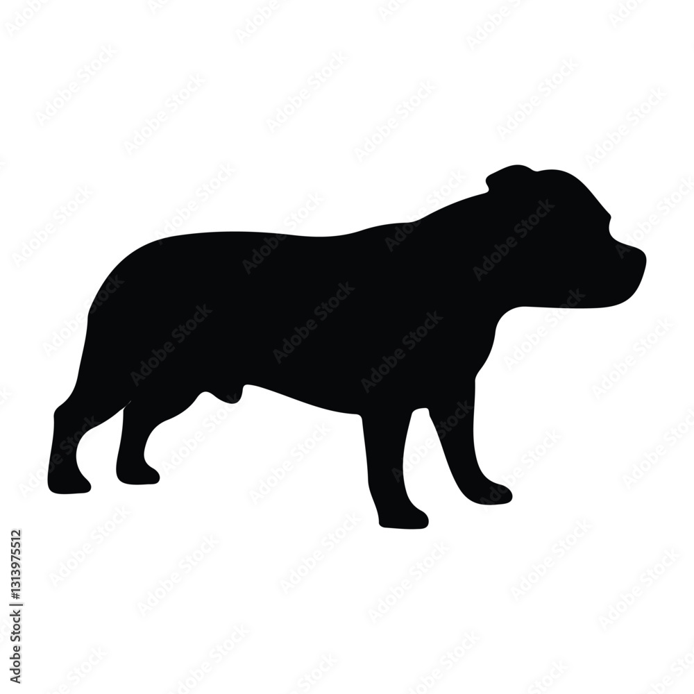 Naklejka premium short legged dog silhouette