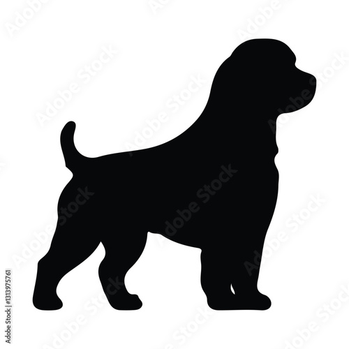 short legged dog silhouette