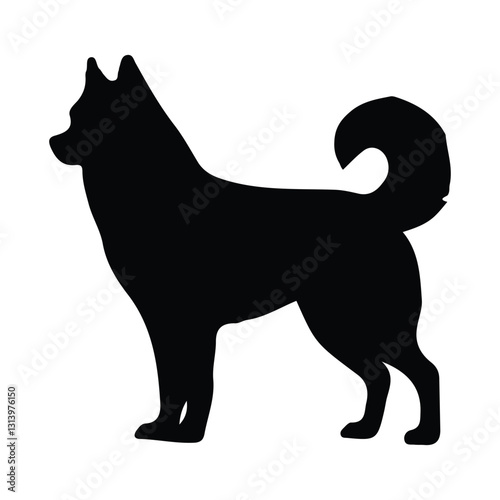 short legged dog silhouette