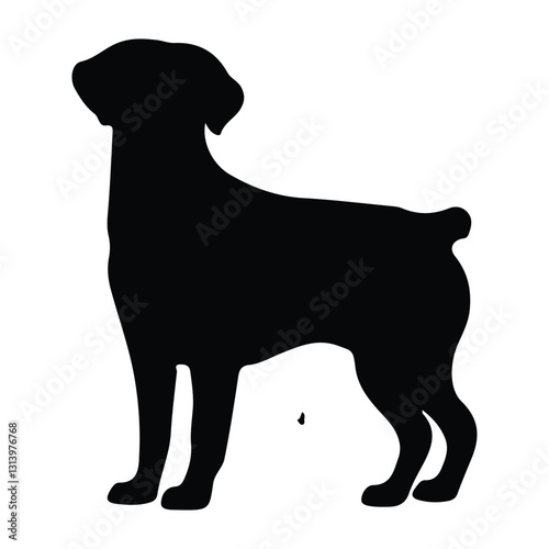 short legged dog silhouette