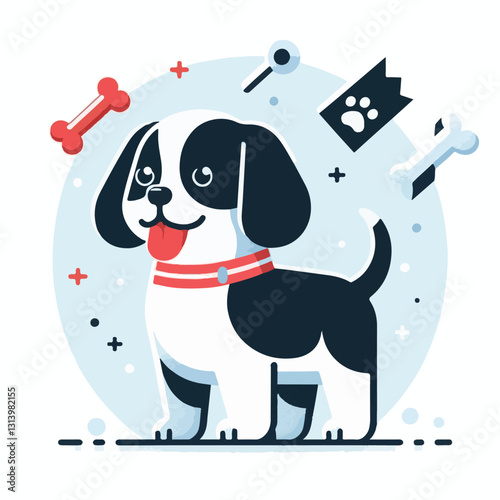 happy, animal, dog, pet, cute, adorable, puppy, domestic, portrait, canine, isolated, breed, purebred, background, sitting, looking, white, playful, doggy, friendly, young, fun, white background, beau