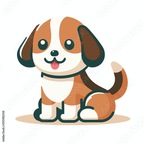 happy, animal, dog, pet, cute, adorable, puppy, domestic, portrait, canine, isolated, breed, purebred, background, sitting, looking, white, playful, doggy, friendly, young, fun, white background, beau