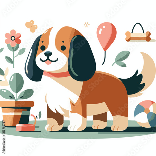 happy, animal, dog, pet, cute, adorable, puppy, domestic, portrait, canine, isolated, breed, purebred, background, sitting, looking, white, playful, doggy, friendly, young, fun, white background, beau