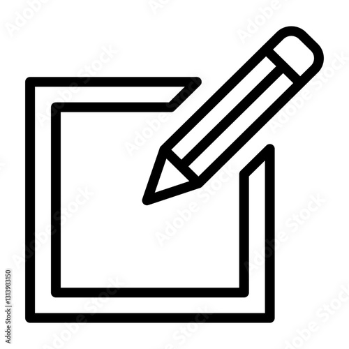 Editing Mark Vector Line Icon Design