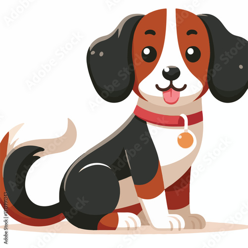 happy, animal, dog, pet, cute, adorable, puppy, domestic, portrait, canine, isolated, breed, purebred, background, sitting, looking, white, playful, doggy, friendly, young, fun, white background, beau