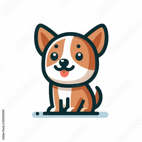 happy, animal, dog, pet, cute, adorable, puppy, domestic, portrait, canine, isolated, breed, purebred, background, sitting, looking, white, playful, doggy, friendly, young, fun, white background, beau