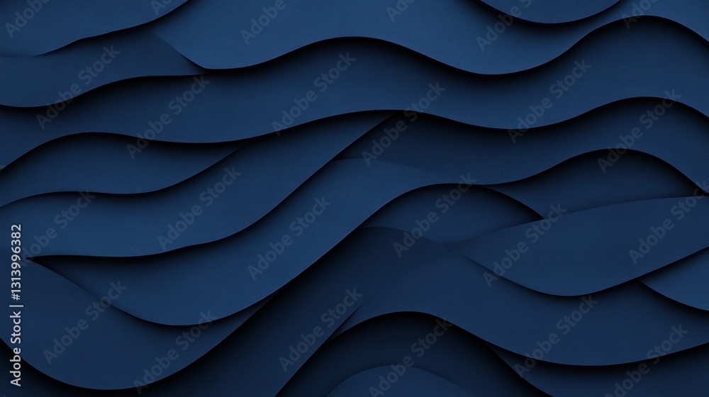 Fototapeta premium Abstract Navy Blue Wave Pattern: Serene and Stylish Background