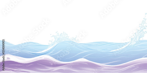 
"Abstract Ocean Flow: Purple  White Watercolor Waves: Soft and calming watercolor waves in purple and white, perfect for banners, backgrounds, or ocean-themed abstract designs."
