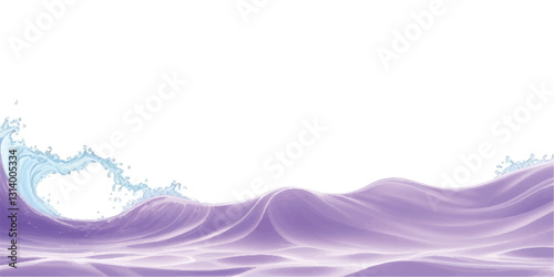 
"Abstract Ocean Flow: Purple  White Watercolor Waves: Soft and calming watercolor waves in purple and white, perfect for banners, backgrounds, or ocean-themed abstract designs."
