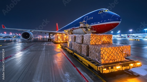 Night Cargo Operations: Air Freight at Airport