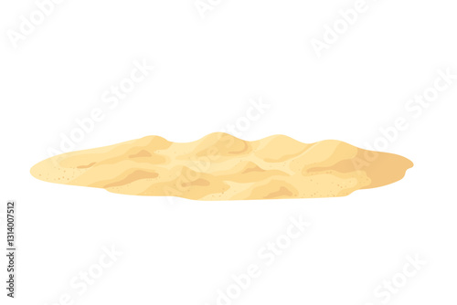 Sand. Beach sand. Isolated sand on a white background. Vector illustration.