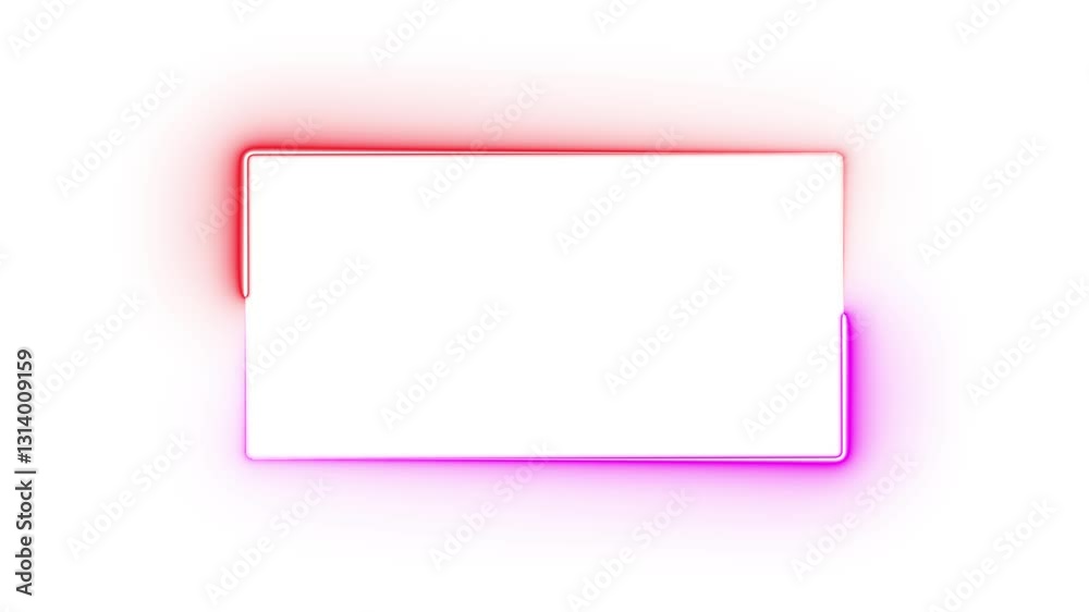 Neon rectangle. Seamless loop neon rectangle frame animation. Neon rectangle. Seamless loop neon rectangle frame animation.