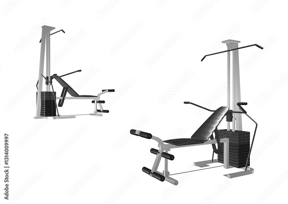 Obraz premium siłownia, ćwiczenia, przyrząd, fitness