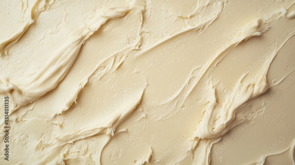 Creamy frosting swirls, background blur Creamy frosting swirls, background blur