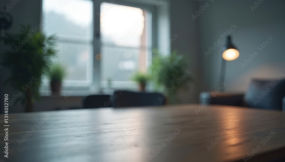 Blurred home office interior with desk, chair and house plants near window. Defocused background for online conference, webinar backdrop or video call. Cozy room indoor workspace. Blurred home office interior with desk, chair and house plants near window. Defocused background for online conference, webinar backdrop or video call. Cozy room indoor workspace.