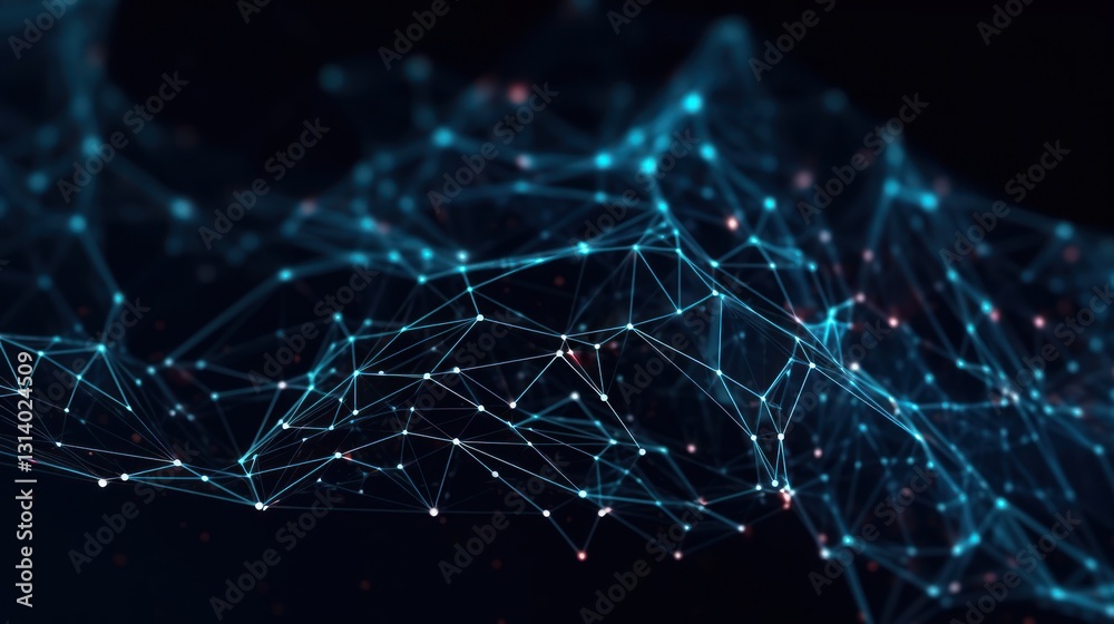 Abstract Network Visualization of Interconnected Nodes and Lines Abstract Network Visualization of Interconnected Nodes and Lines