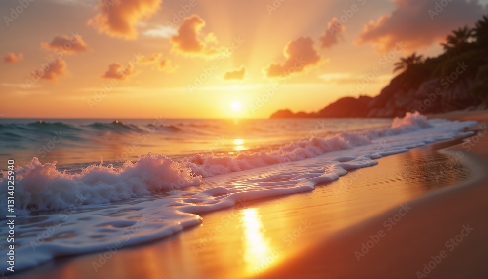 Fototapeta premium Sunbathing on a tropical island