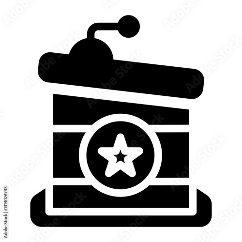 Icon Pulpit With Style Glyph