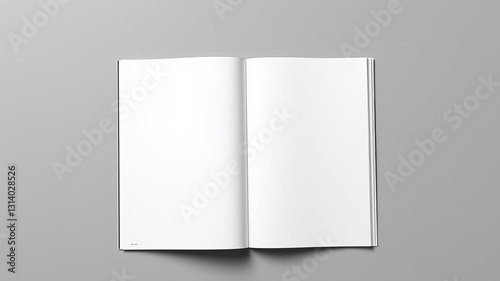 A close-up shot of a blank A6 bi-fold brochure on a white background, corporate, template