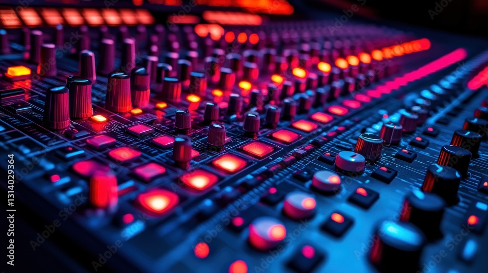 Obraz premium Professional audio mixing console (3)