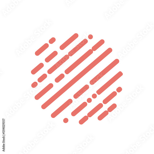 Aesthetic Red Circle Illustration