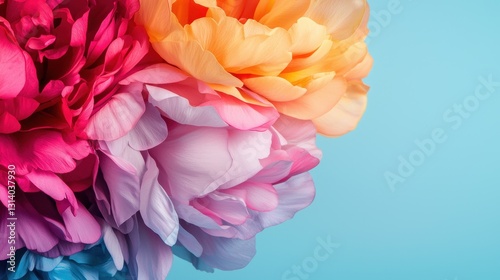 Vibrant Flower Arrangement with Petals in Soft Pastel Colors