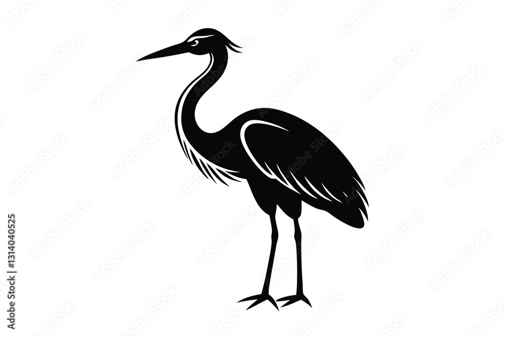 Obraz premium Heron Bird Logo Vector