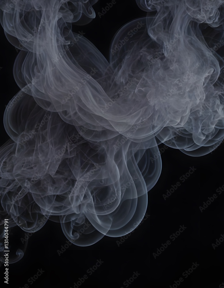 Obraz premium smoke effect isolated on a black background